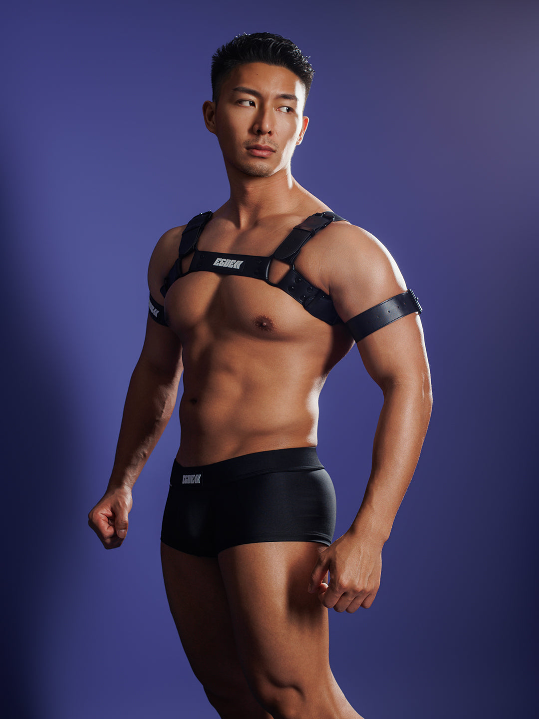 【3510】ULTIM pvc leather body harness & armband set
