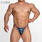 [4024] STARS AND STRIPES super low-rise bikini
