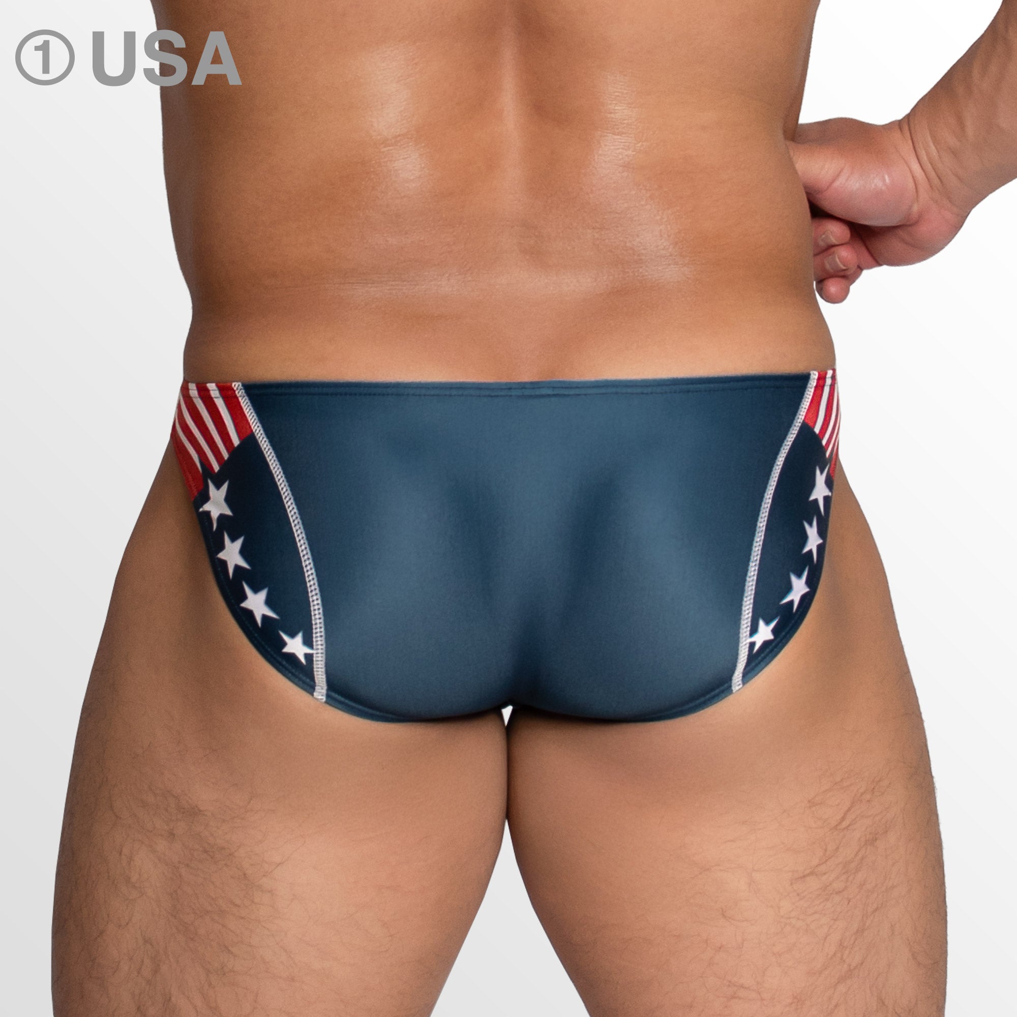 [4024] STARS AND STRIPES super low-rise bikini