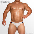 【4194】SPECTRA mesh super low-rise hip-split bikini