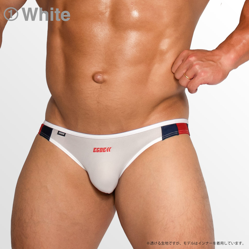 【4194】SPECTRA mesh super low-rise hip-split bikini