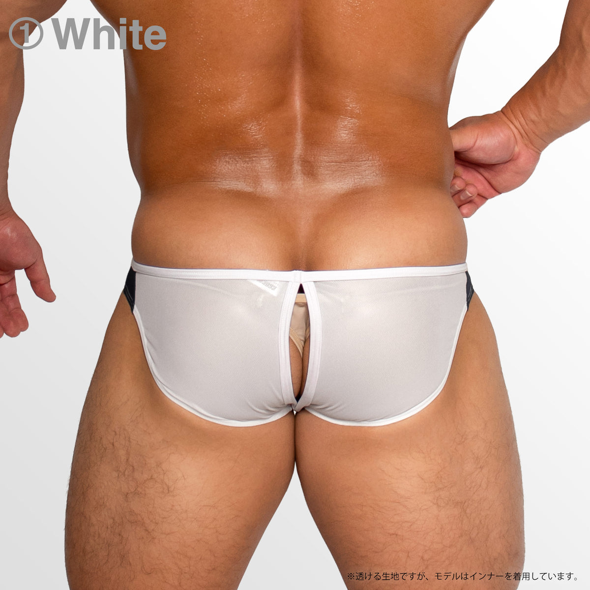 【4194】SPECTRA mesh super low-rise hip-split bikini