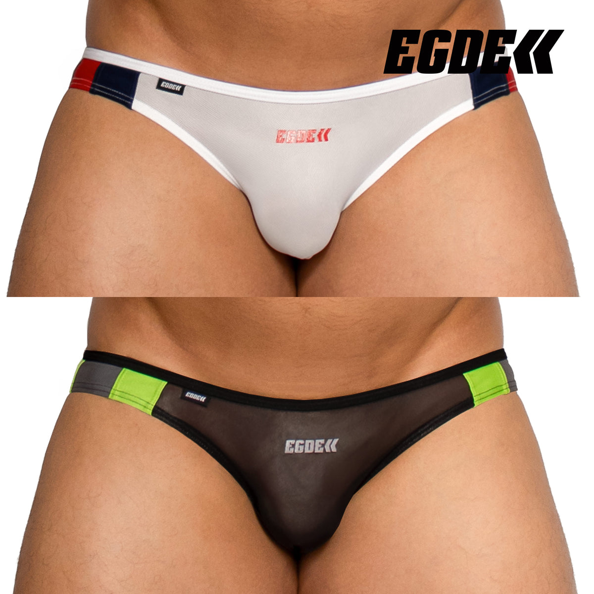 【4194】SPECTRA mesh super low-rise hip-split bikini