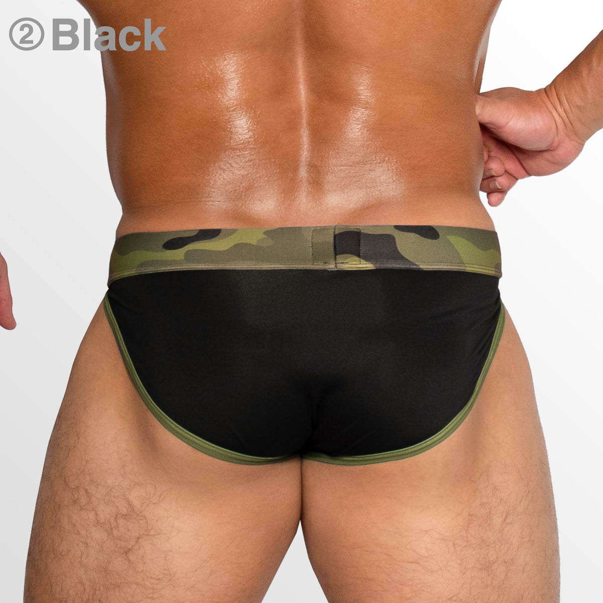 【4198】MIXIM CAMO super low-rise sports briefs