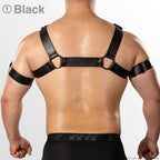 【3510】ULTIM PVC Leather Body Harness & Armband Set