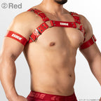 【3510】ULTIM PVC Leather Body Harness & Armband Set