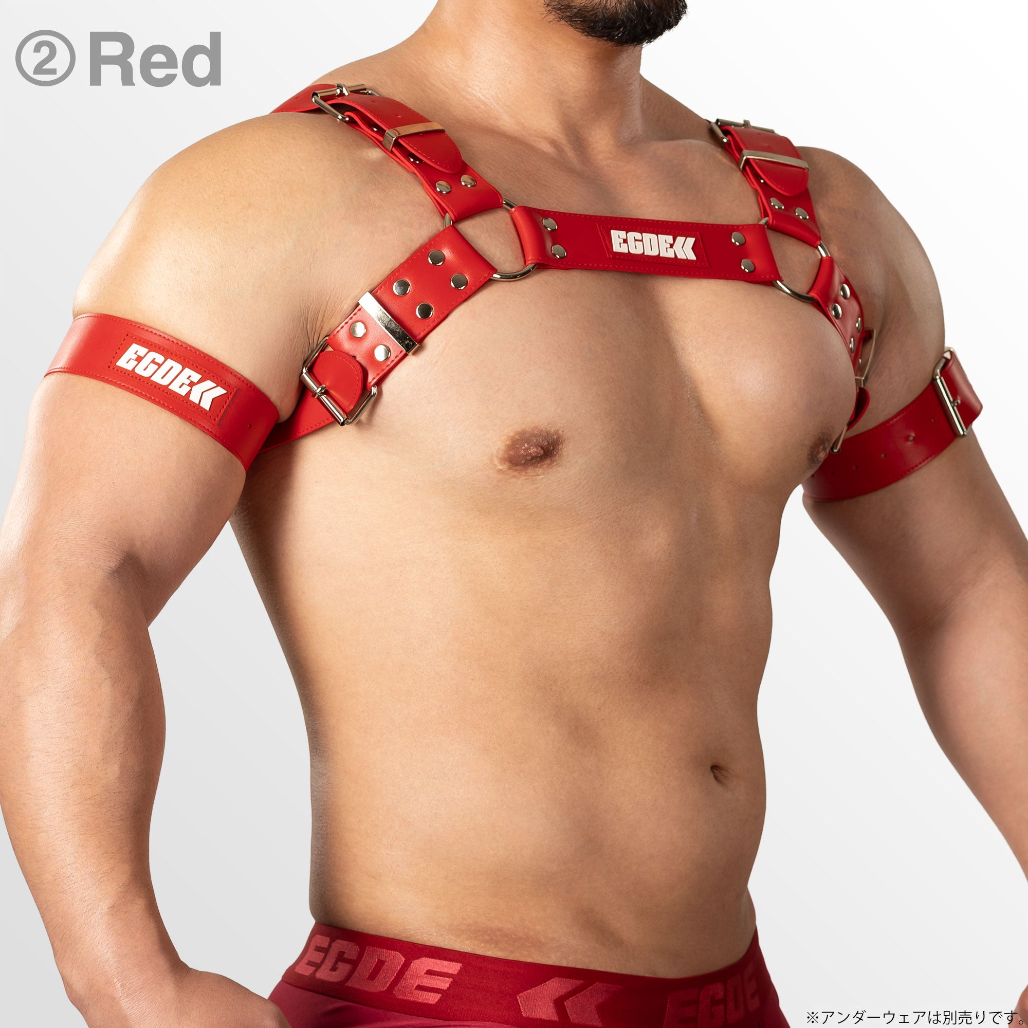【3510】ULTIM pvc leather body harness & armband set