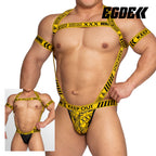 【4030】KEEP OUT harness suspenders super low-rise jockstrap with armbands