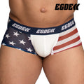 [4026] STARS AND STRIPES Mesh Super Low-Rise Short Boxer Briefs
