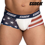 [4026] STARS AND STRIPES Mesh Super Low-Rise Short Boxer Briefs
