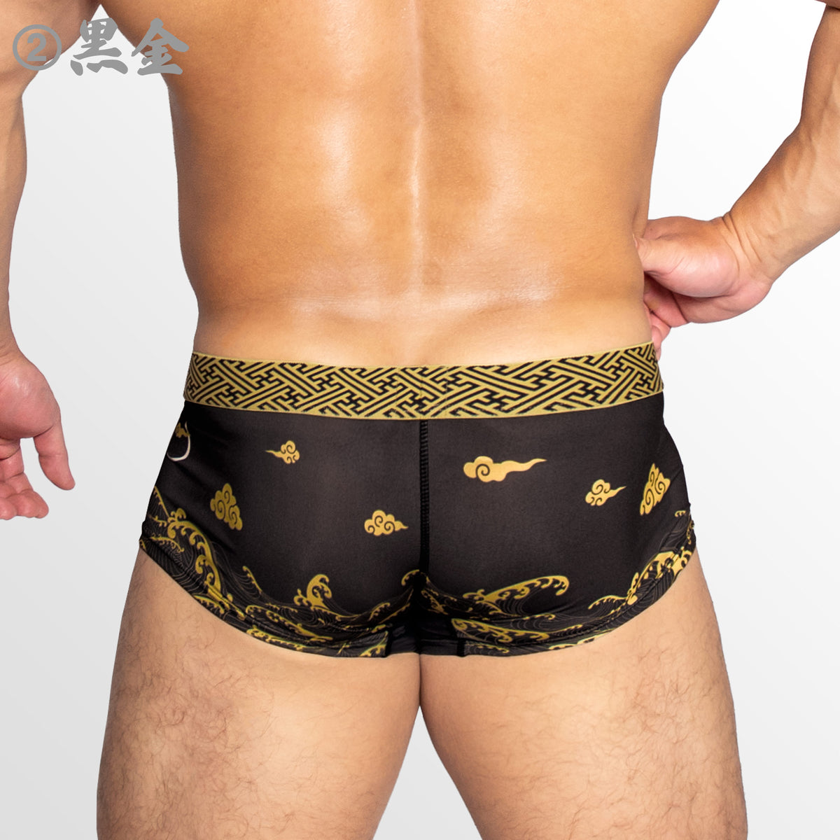 【4161】夜濤月照 -YATO GESSHO- super low-rise short boxer pants