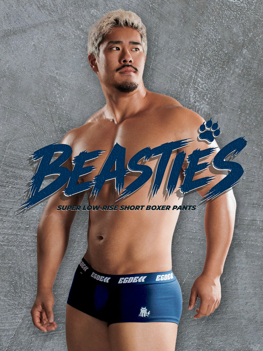 【4180】BEASTIES 超低腰短版平口內褲
