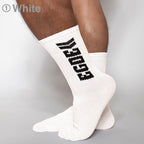 [4134] EGDE LOGO middle socks