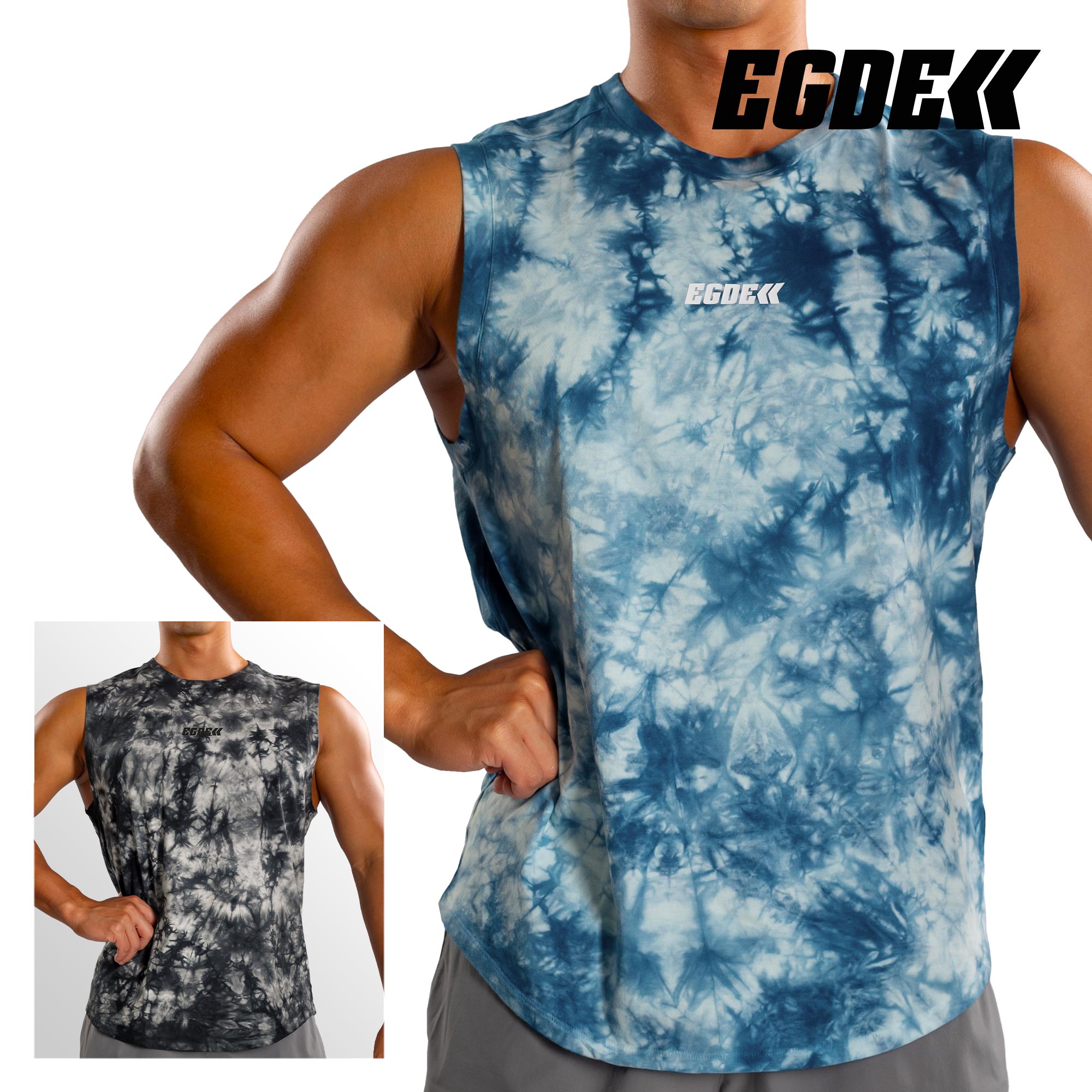 【4084】TIE-DYE sleeveless tank top