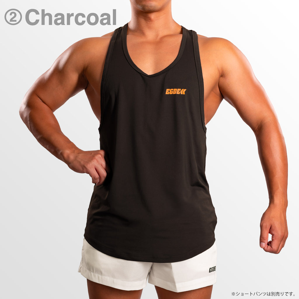 【4154】EGDE LOGO Piping Tank Top