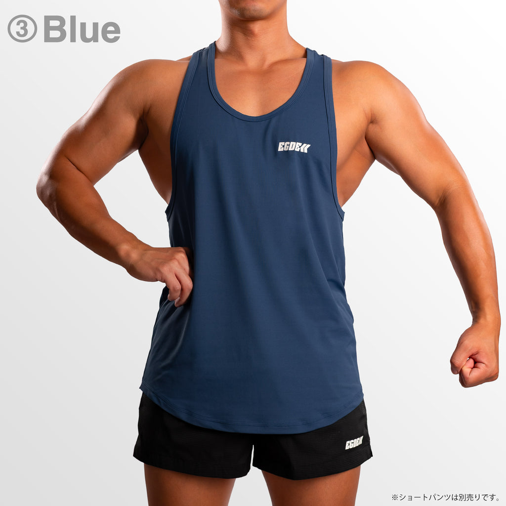 【4154】EGDE LOGO Piping Tank Top