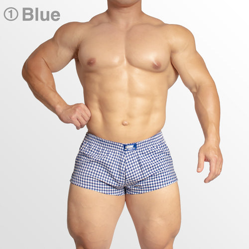 【3875】GINGHAM CHECK super low-rise trunks