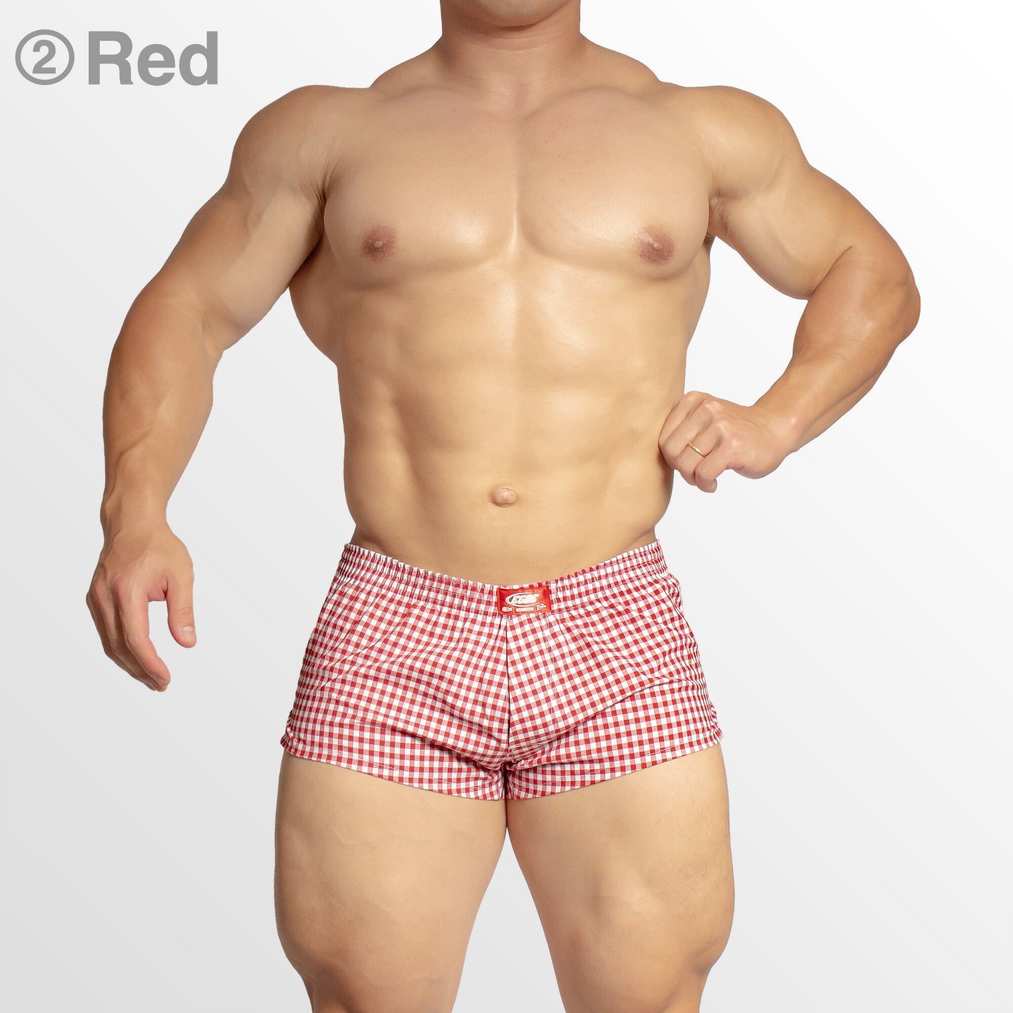 【3875】GINGHAM CHECK super low-rise trunks