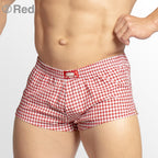 【3875】GINGHAM CHECK super low-rise trunks