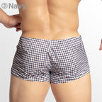 【3875】GINGHAM CHECK super low-rise trunks